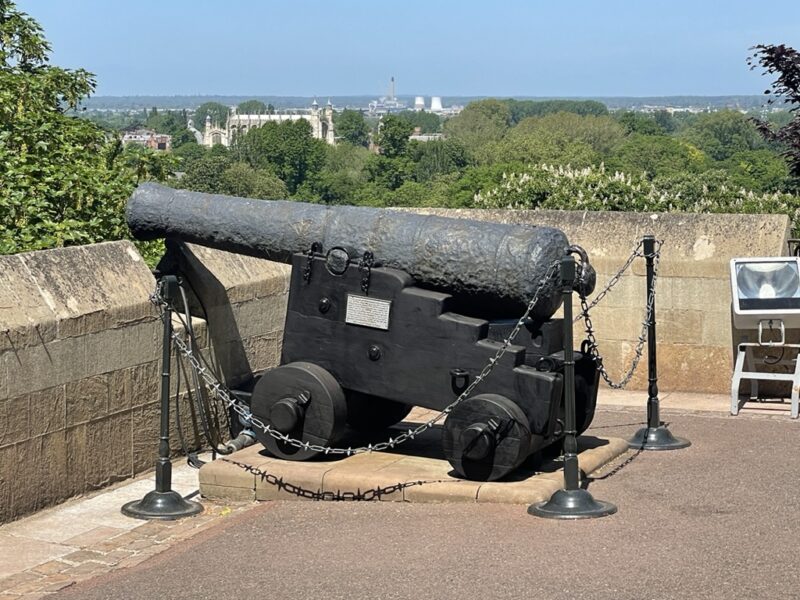 ウィンザー城にある昔の大砲