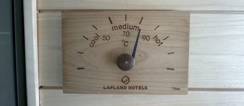 サウナ室にあった温度計