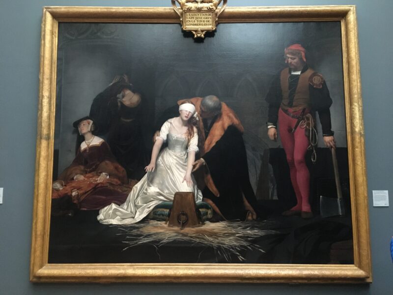 ナショナル・ギャラリー「レディ・ジェーン・グレイの処刑」の絵画