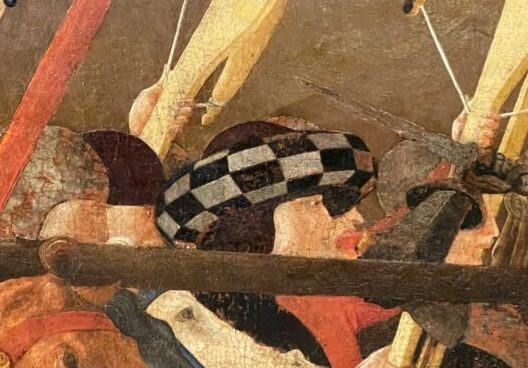 パオロ・ウッチェロが「サン・ロマーノの戦い」で描いた戦士の帽子部分
