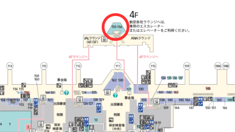羽田空港第3ターミナル国際線「TIATラウンジ」の場所